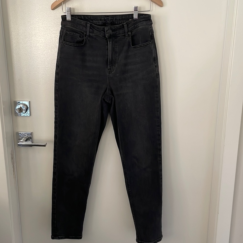 American eagle stretch black jeans size 4